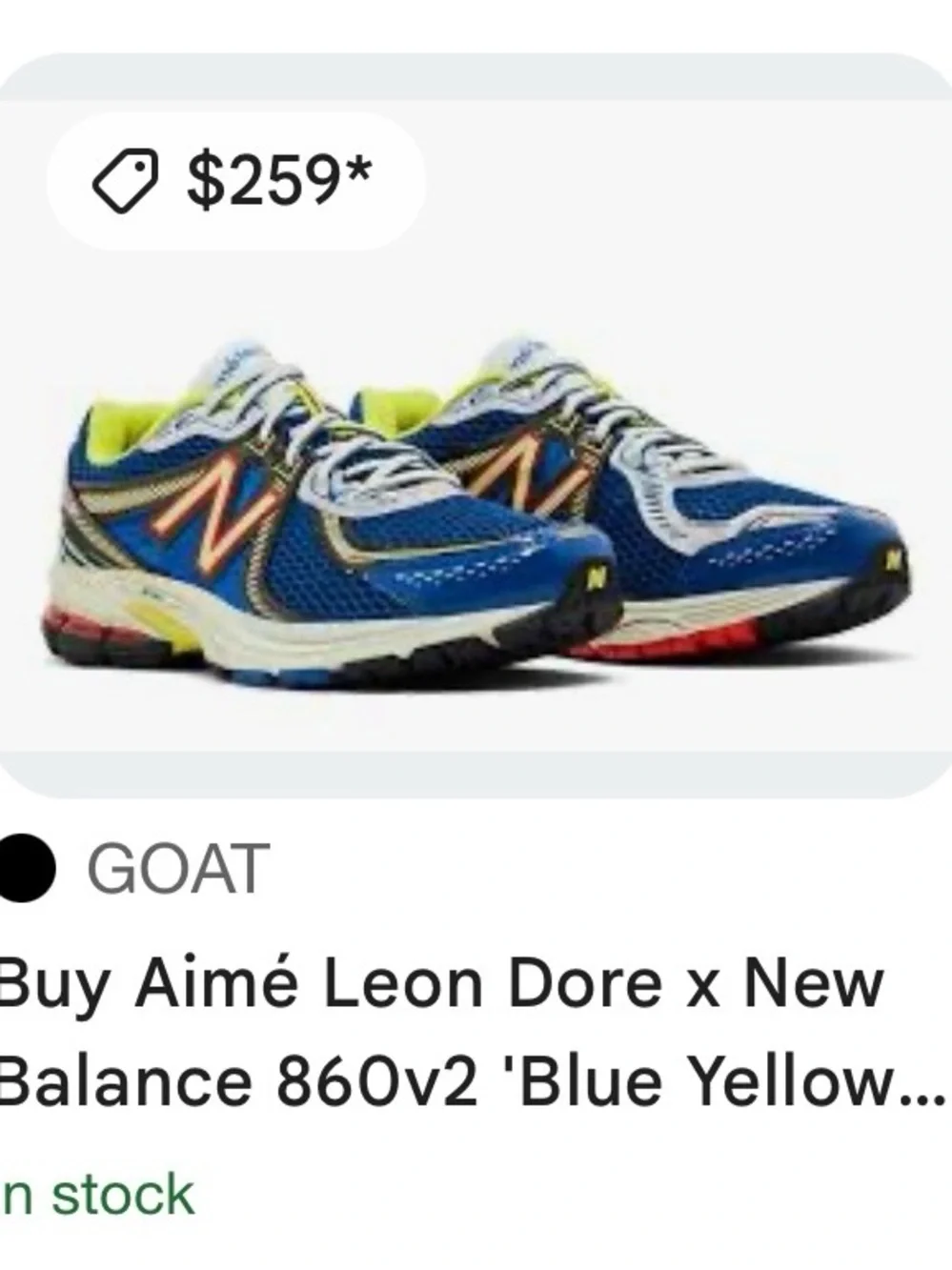 Aimé Leon Dore x New Balance 860v2 'Blue Yellow'